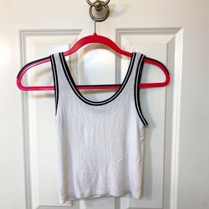 Brandy Melville blue and white crop top